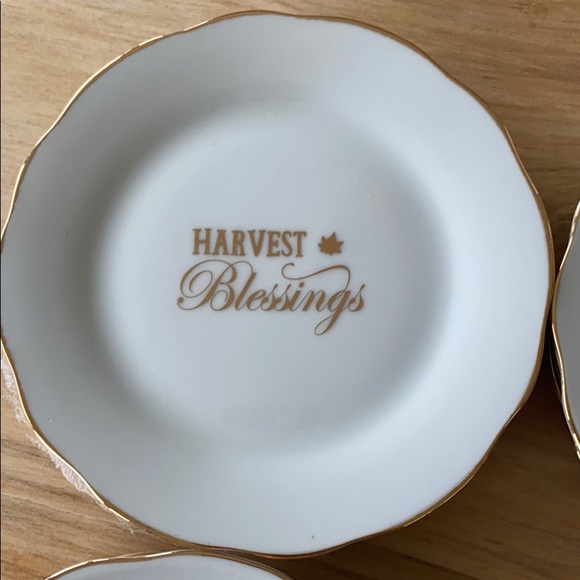 Set of 4 Fall Entertaining Appetizer Plates 6” - Picture 5 of 6